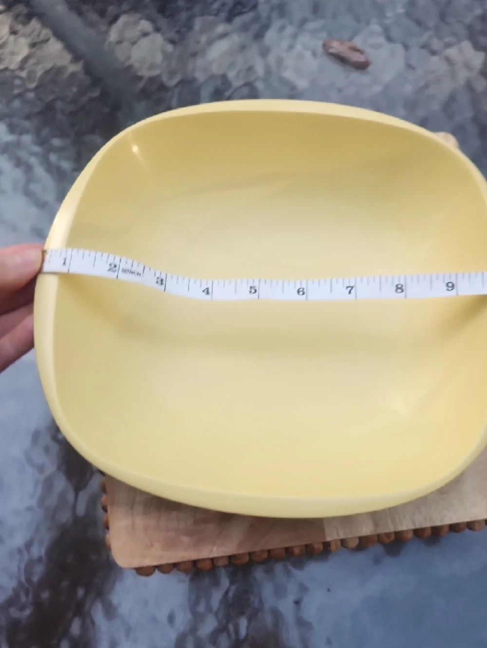 Vintage Yellow Melmac Shallow Kitchen Bowl - MCM / Grandmacore